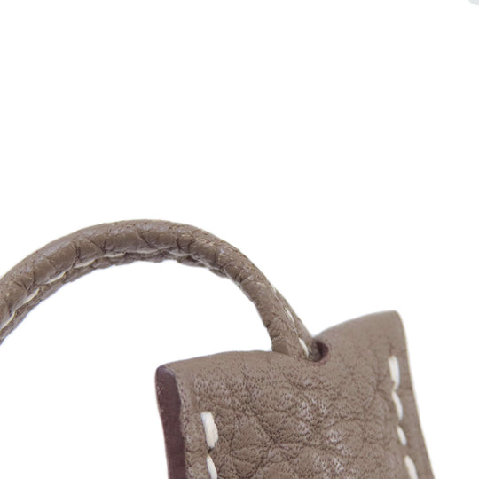 HERMES Handbag Taurillon Clemence Brown Bolide 35 Etoupe SilverMetal Women Used Authentic