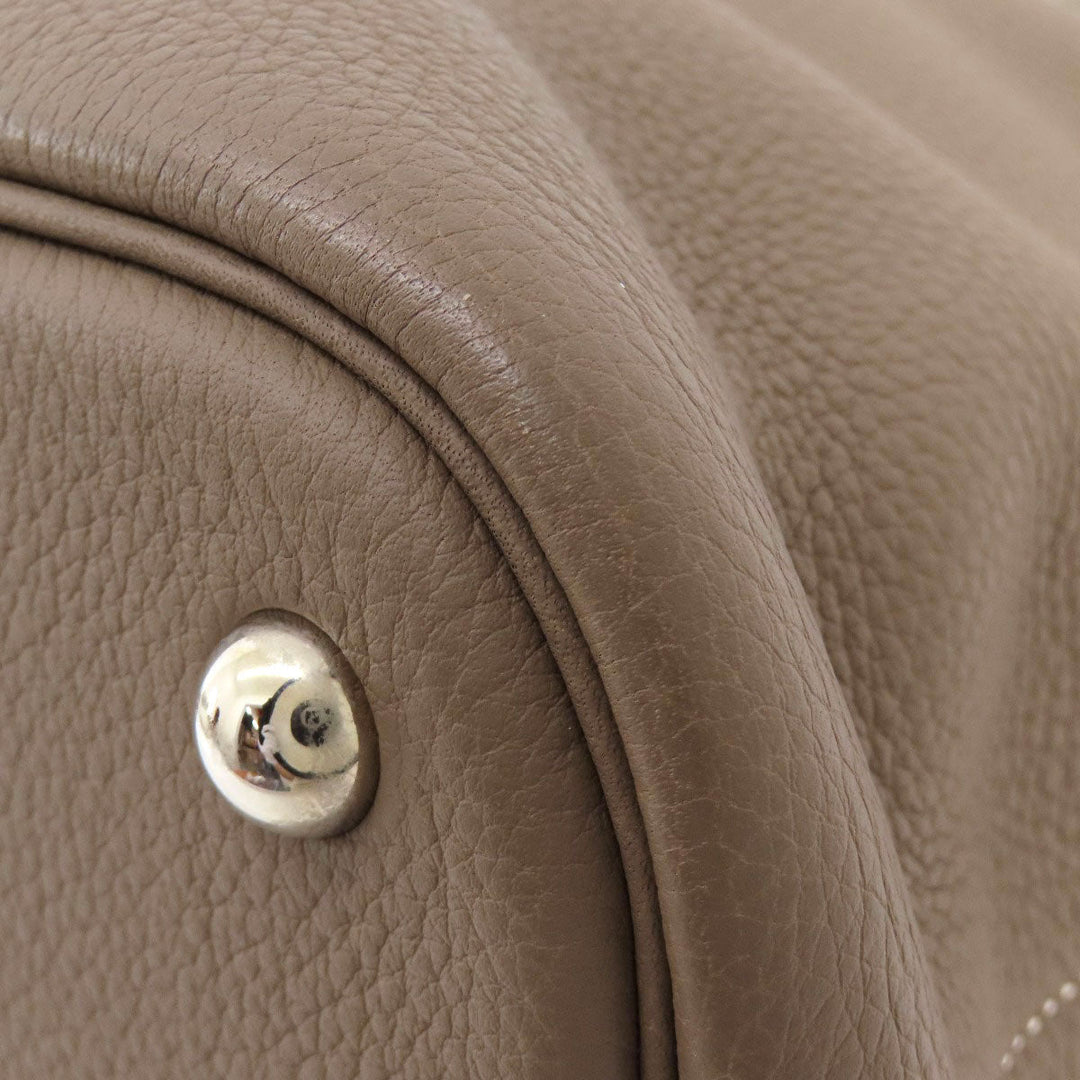 HERMES Handbag Taurillon Clemence Brown Bolide 35 Etoupe SilverMetal Women Used Authentic