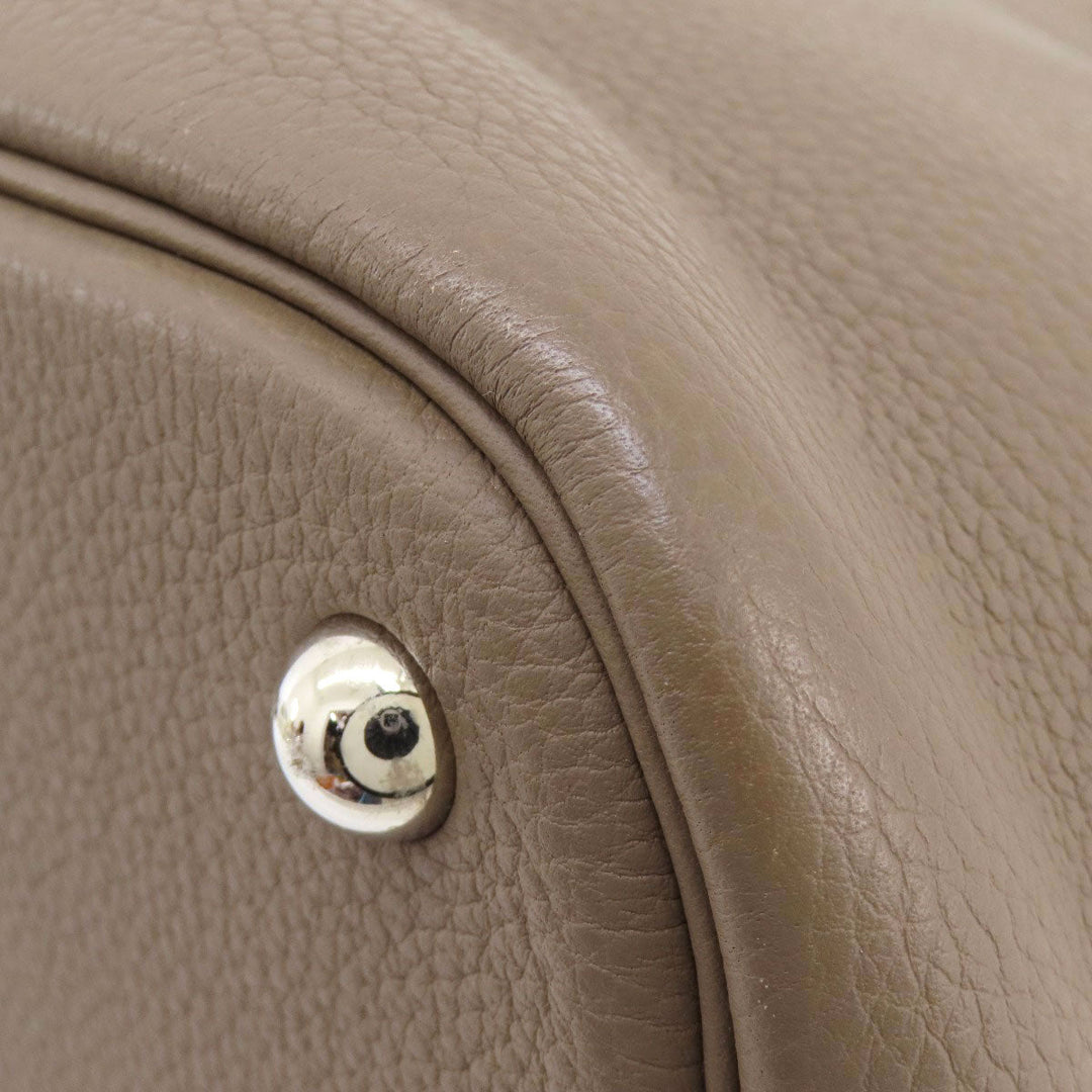 HERMES Handbag Taurillon Clemence Brown Bolide 35 Etoupe SilverMetal Women Used Authentic