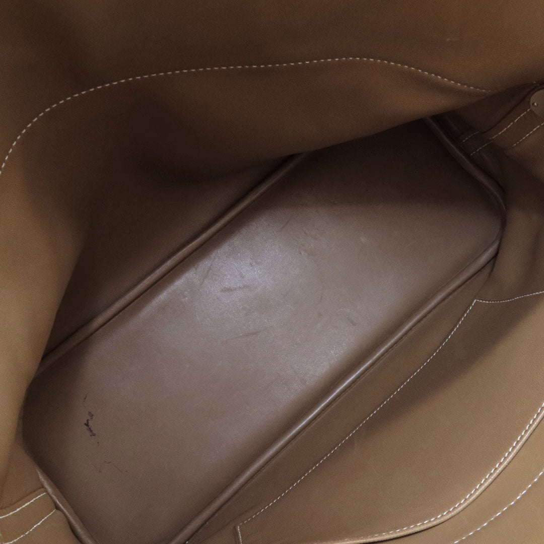HERMES Handbag Taurillon Clemence Brown Bolide 35 Etoupe SilverMetal Women Used Authentic
