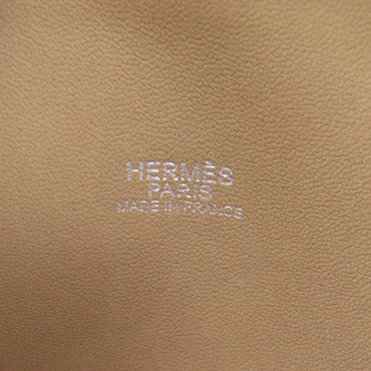 HERMES Handbag Taurillon Clemence Brown Bolide 35 Etoupe SilverMetal Women Used Authentic