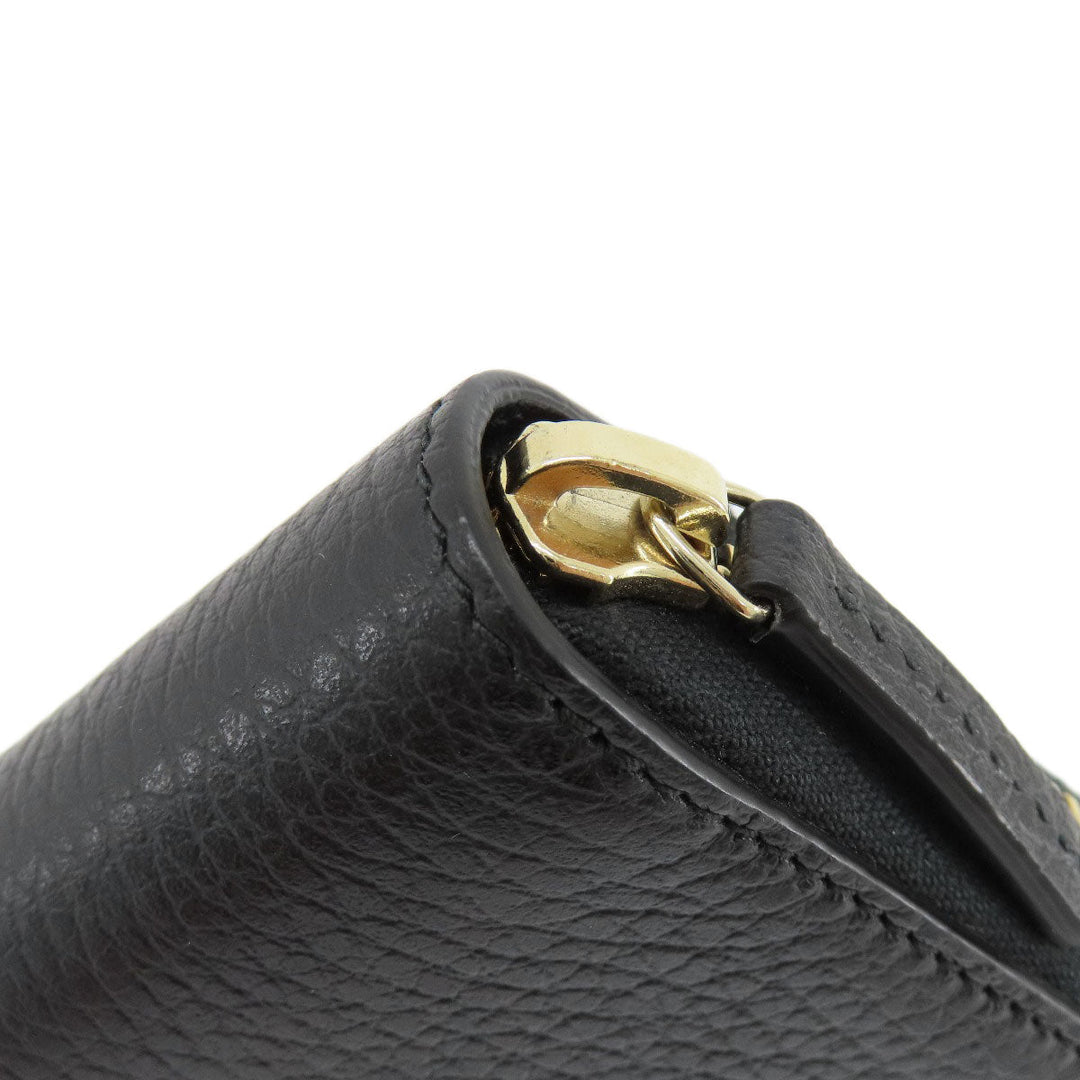 GUCCI Long Wallet Purse 509644 leather black Interlocking G