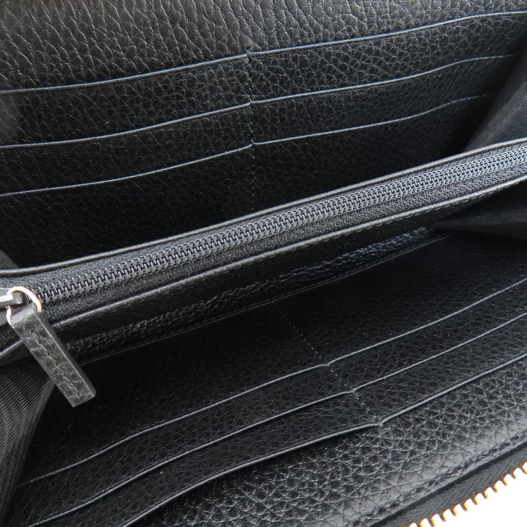 GUCCI Long Wallet Purse 509644 leather black Interlocking G
