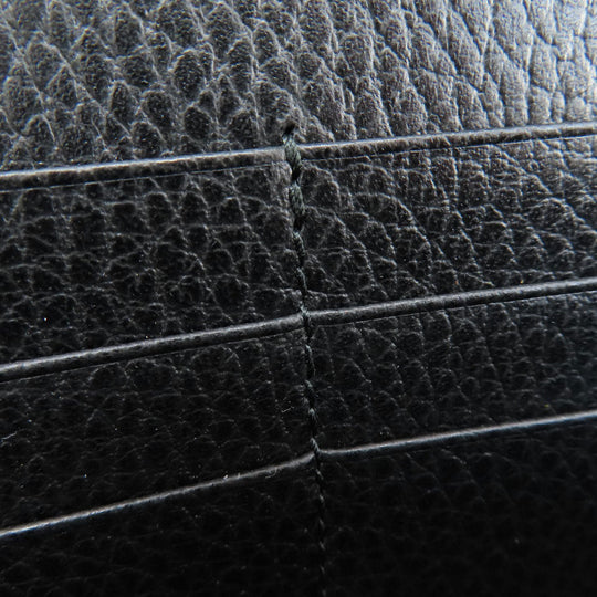 GUCCI Long Wallet Purse 509644 leather black Interlocking G