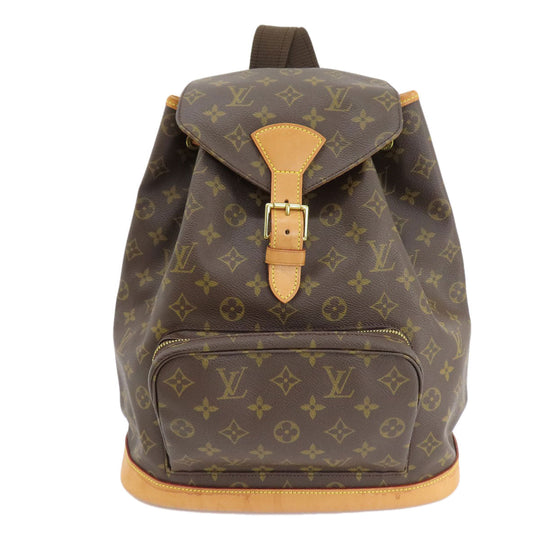 LOUIS VUITTON Backpack M51135 Monogram canvas Brown MontsourisGM Women Used Authentic