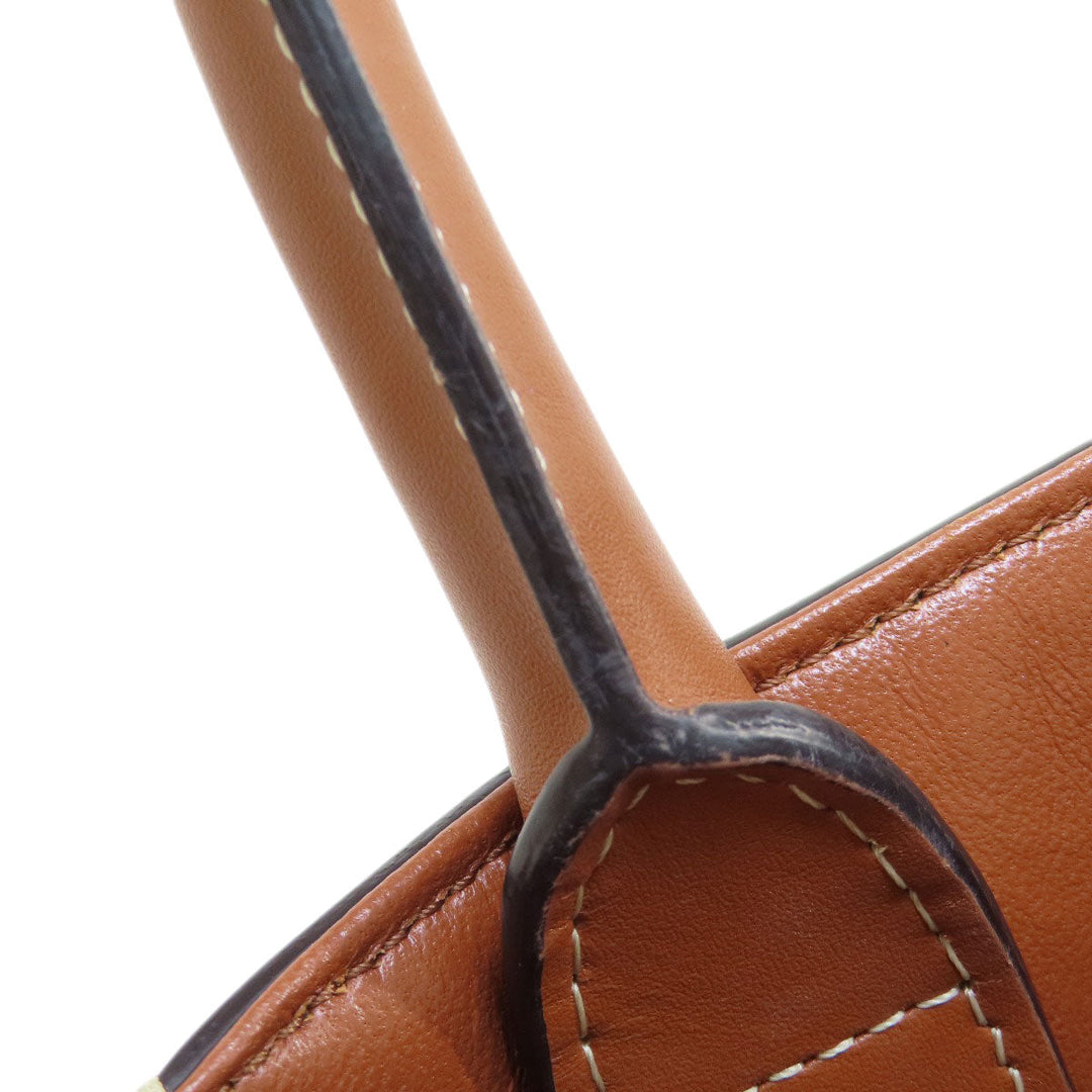 CELINE Handbag canvas Brown Mini Vertical Cover 2WAY