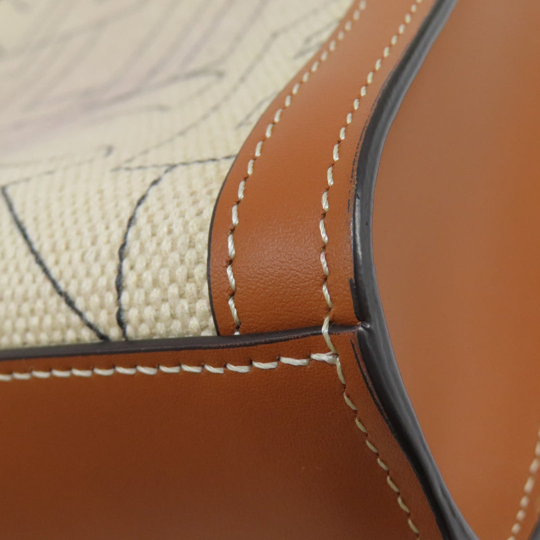 CELINE Handbag canvas Brown Mini Vertical Cover 2WAY