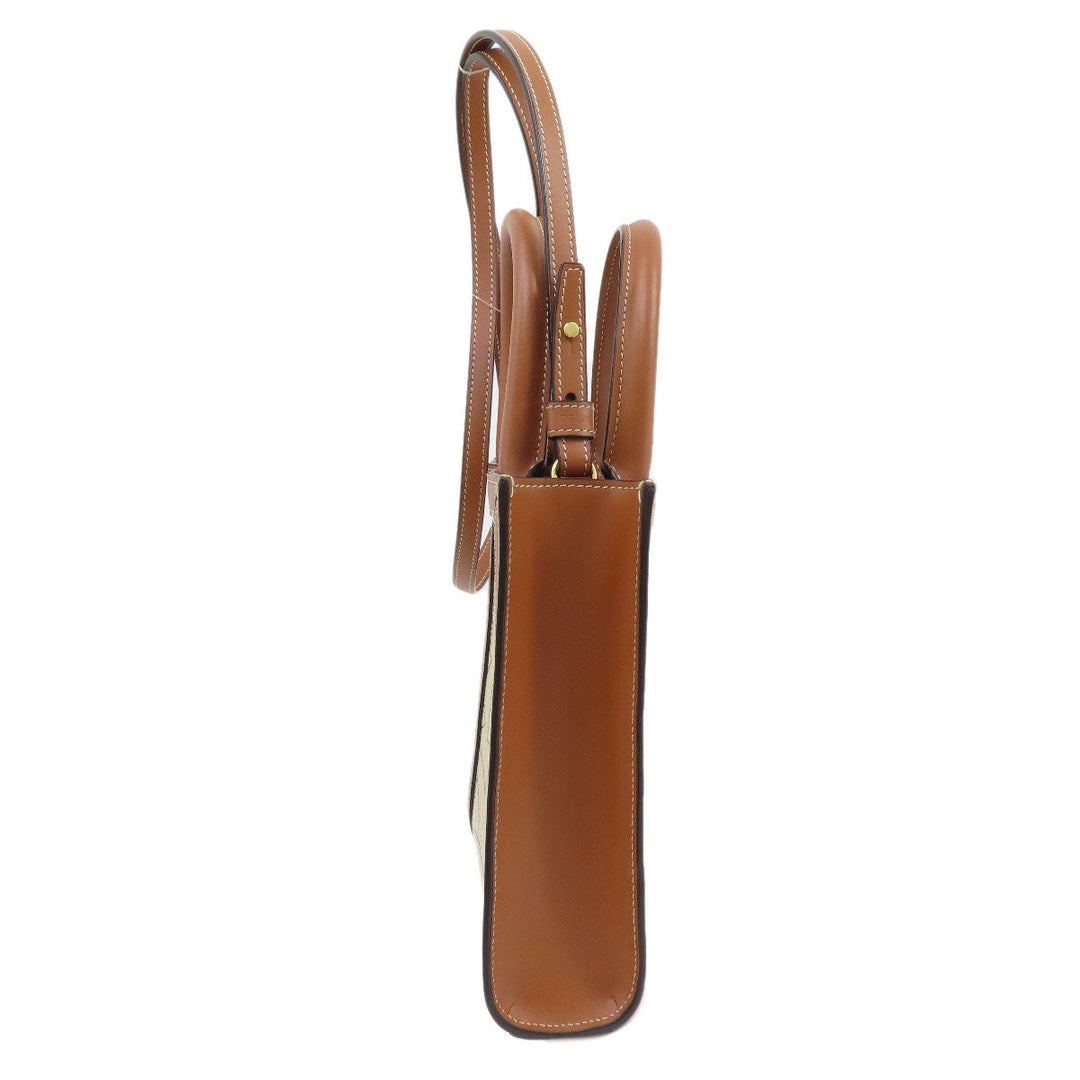 CELINE Handbag canvas Brown Mini Vertical Cover 2WAY