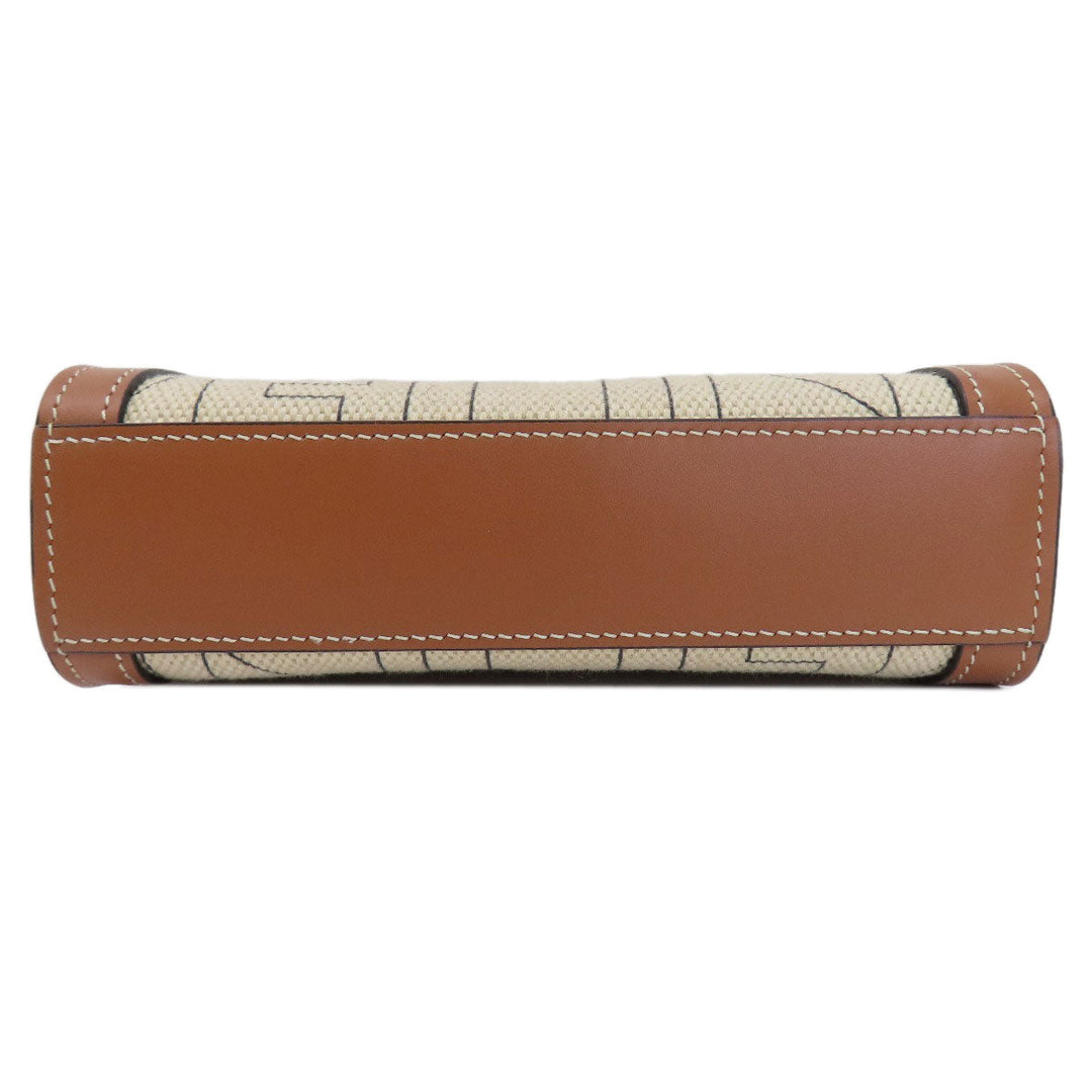 CELINE Handbag canvas Brown Mini Vertical Cover 2WAY