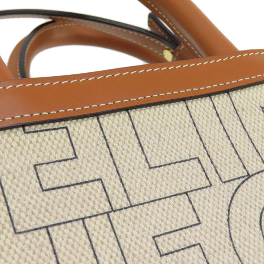 CELINE Handbag canvas Brown Mini Vertical Cover 2WAY