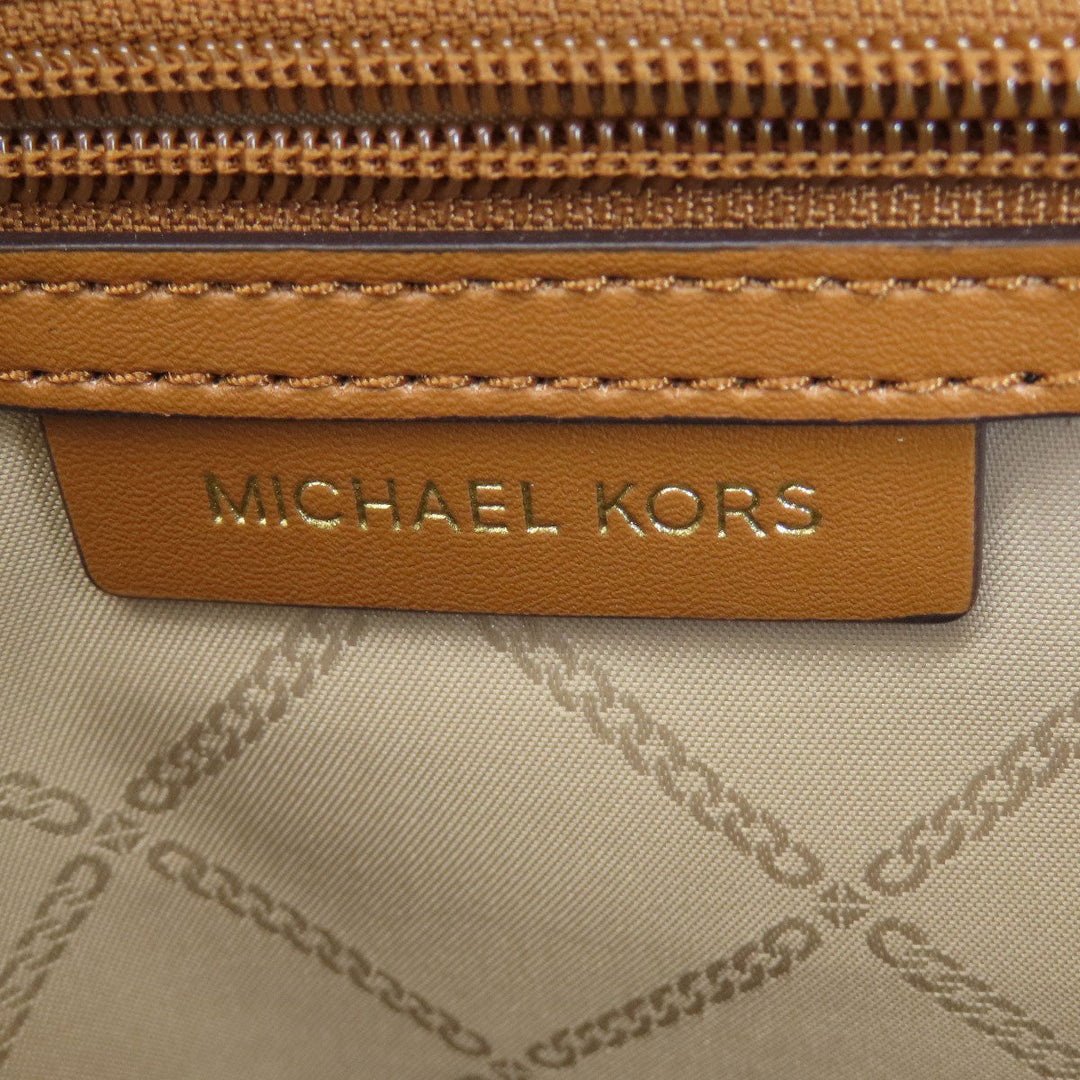MICHAEL KORS Backpack PVC white MK signature Women Used Authentic