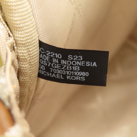 MICHAEL KORS Backpack PVC white MK signature Women Used Authentic