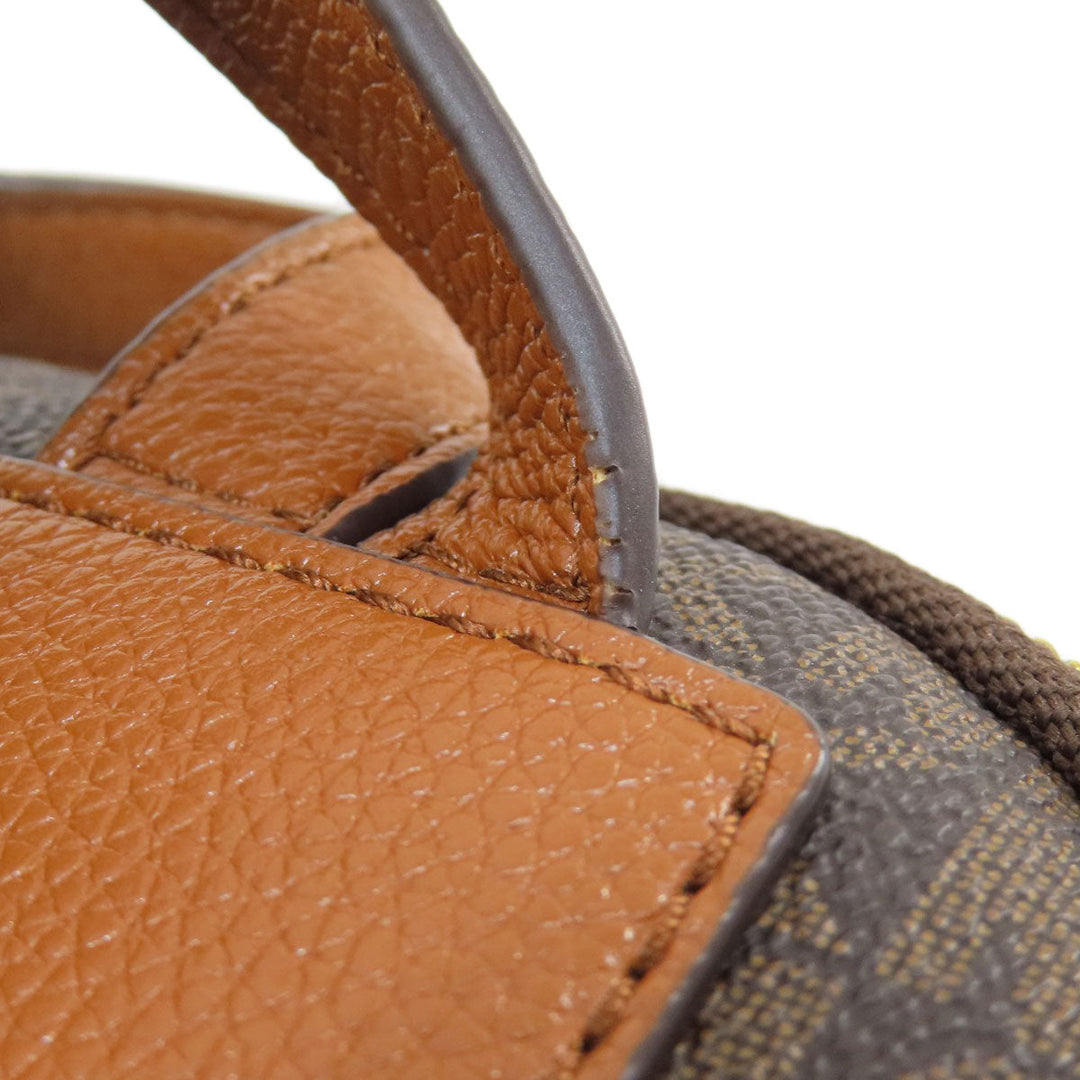 MICHAEL KORS Backpack PVC Brown MK signature Women Used Authentic