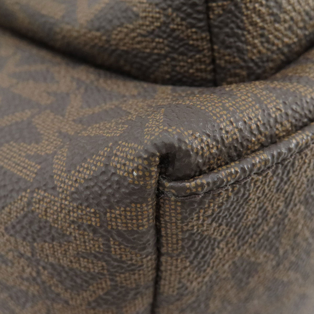 MICHAEL KORS Backpack PVC Brown MK signature Women Used Authentic