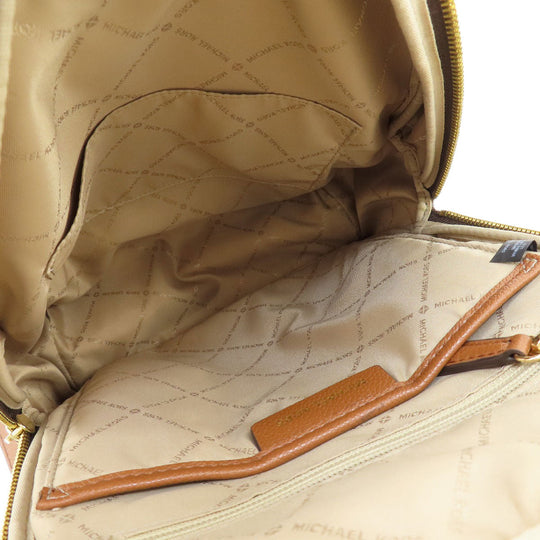 MICHAEL KORS Backpack PVC Brown MK signature Women Used Authentic