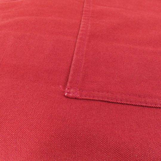 HERMES Handbag canvas Red Fool Toe Kabas Women Used Authentic