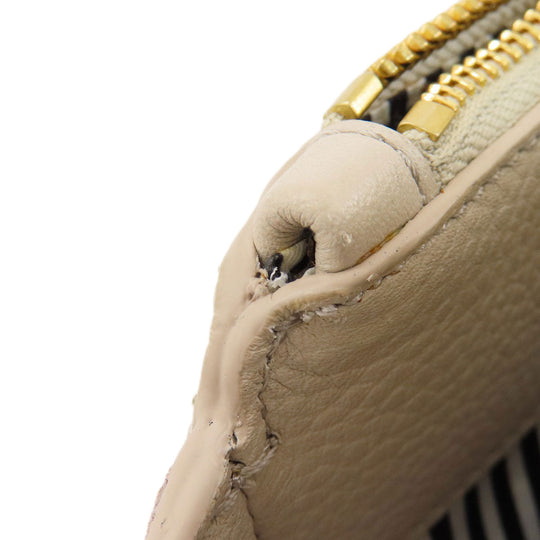Kate Spade Tote Bag Leather, Suede beige logo Women Used Authentic