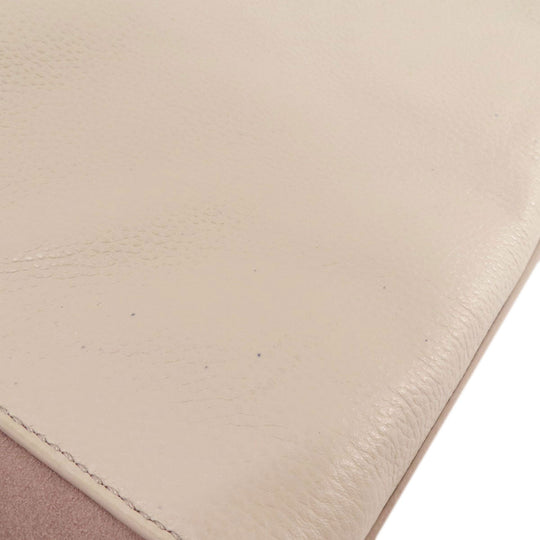 Kate Spade Tote Bag Leather, Suede beige logo Women Used Authentic