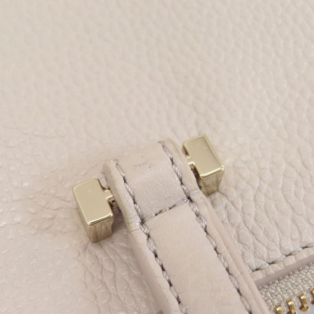 Kate Spade Tote Bag Leather, Suede beige logo Women Used Authentic