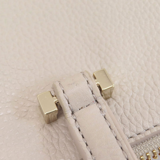 Kate Spade Tote Bag Leather, Suede beige logo Women Used Authentic