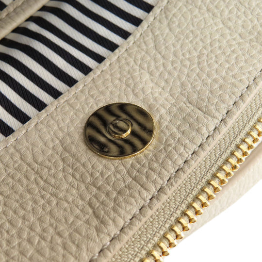 Kate Spade Tote Bag Leather, Suede beige logo Women Used Authentic