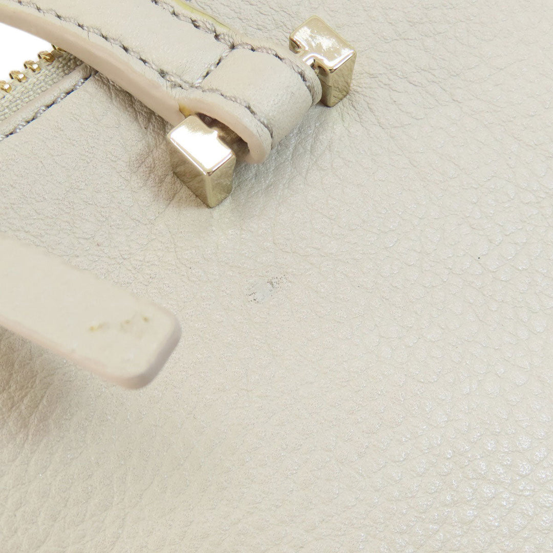 Kate Spade Tote Bag Leather, Suede beige logo Women Used Authentic
