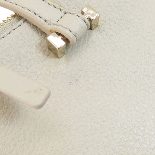 Kate Spade Tote Bag Leather, Suede beige logo Women Used Authentic