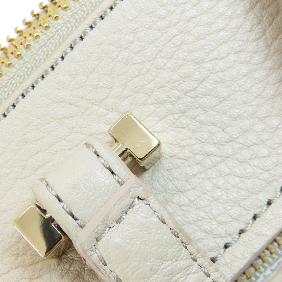 Kate Spade Tote Bag Leather, Suede beige logo Women Used Authentic