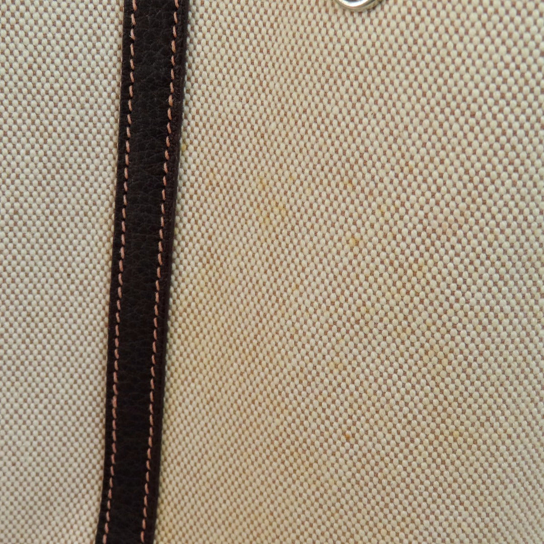 HERMES Tote Bag Tower ash Brown Garden Party PM Natural SilverMetal Women Used Authentic