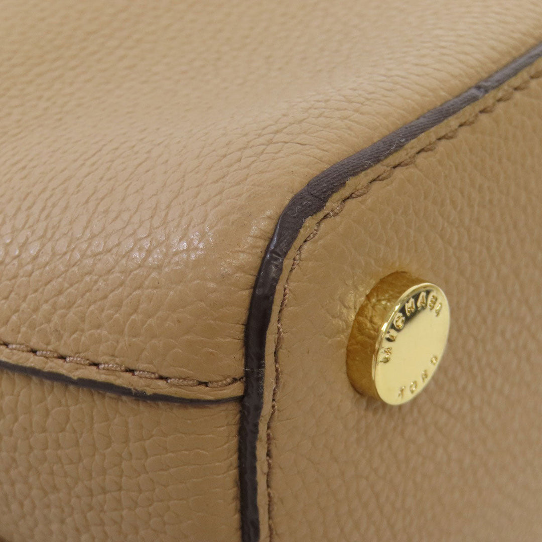 MICHAEL KORS Handbag leather beige 2WAY Women Used Authentic