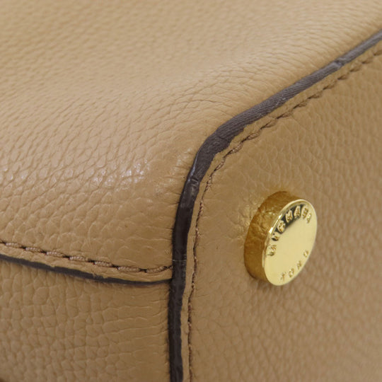 MICHAEL KORS Handbag leather beige 2WAY Women Used Authentic