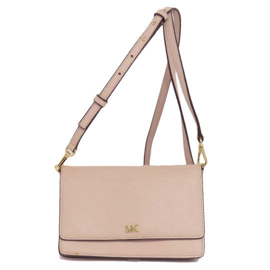 MICHAEL KORS Long Wallet Purse leather pink Shoulder wallet