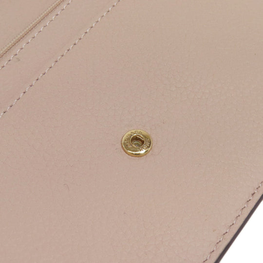MICHAEL KORS Long Wallet Purse leather pink Shoulder wallet