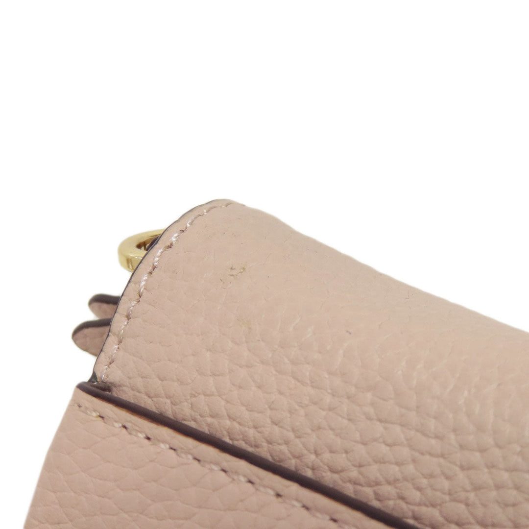 MICHAEL KORS Long Wallet Purse leather pink Shoulder wallet