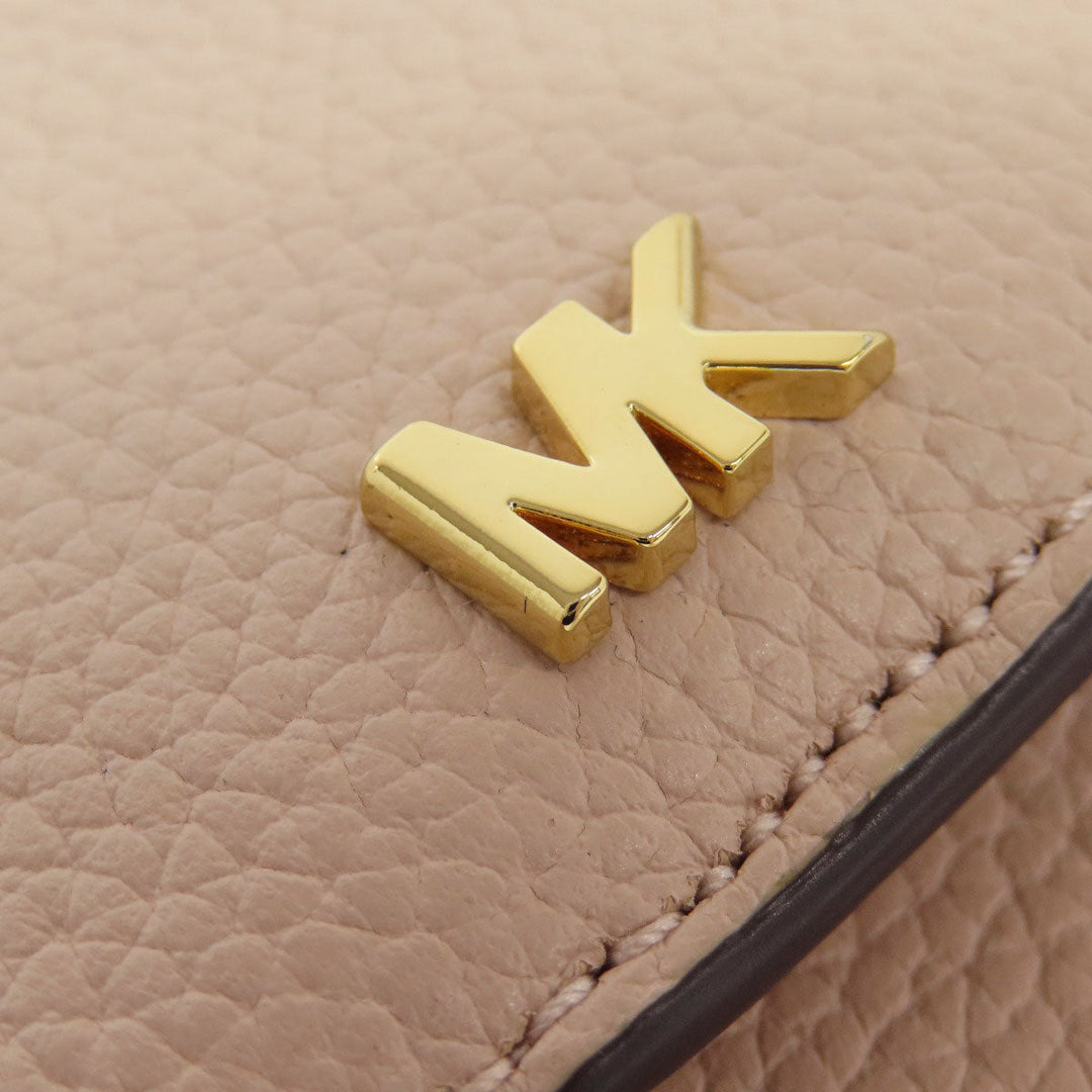MICHAEL KORS Long Wallet Purse leather pink Shoulder wallet