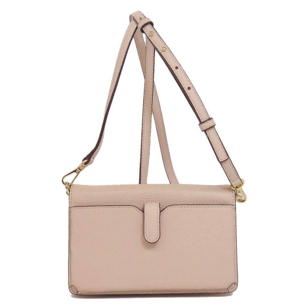 MICHAEL KORS Long Wallet Purse leather pink Shoulder wallet