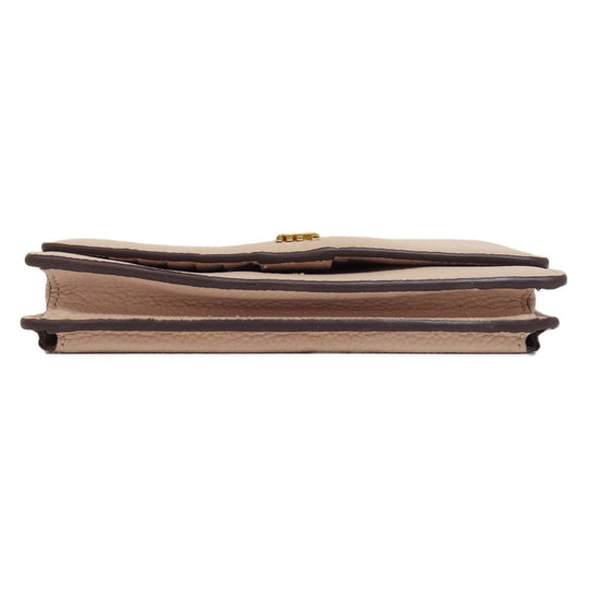 MICHAEL KORS Long Wallet Purse leather pink Shoulder wallet