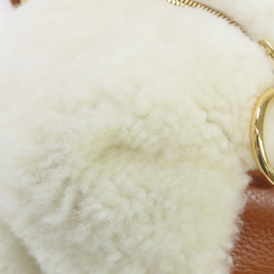 SEE BY CHLOE Backpack leather white fur Women Used Authentic