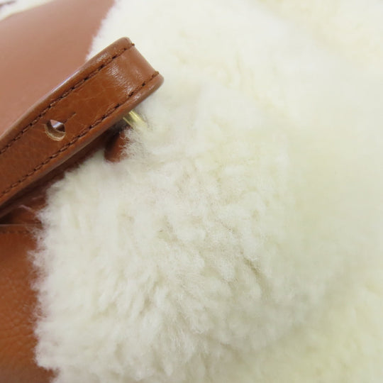 SEE BY CHLOE Backpack leather white fur Women Used Authentic