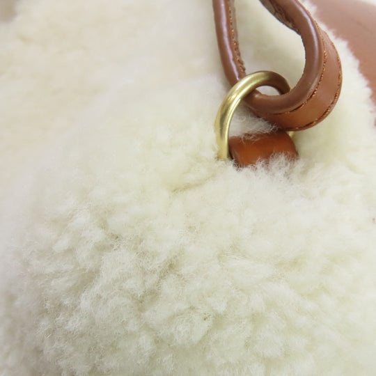 SEE BY CHLOE Backpack leather white fur Women Used Authentic