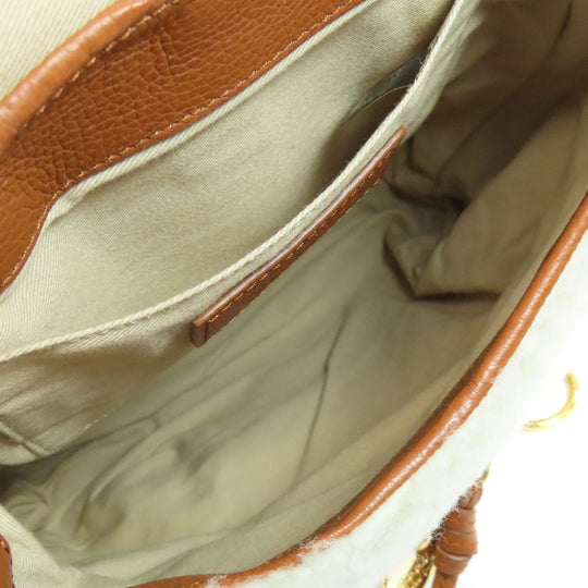 SEE BY CHLOE Backpack leather white fur Women Used Authentic