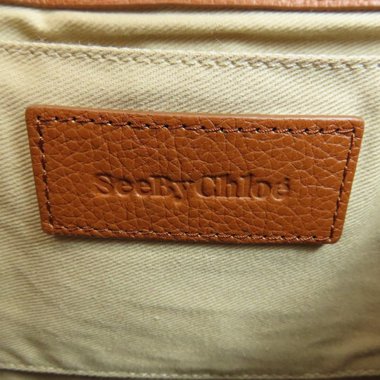 SEE BY CHLOE Backpack leather white fur Women Used Authentic