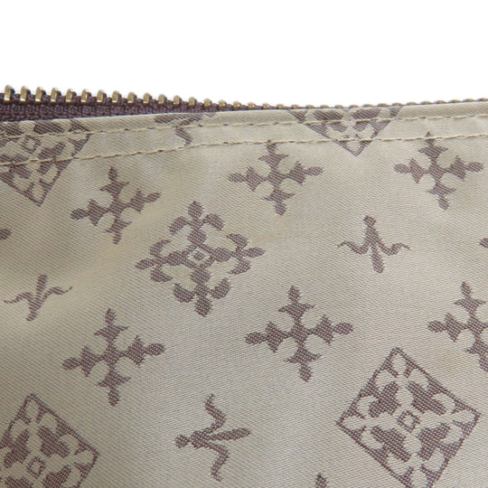 russet Handbag Nylon beige Yuri crest 2WAY Women Used Authentic