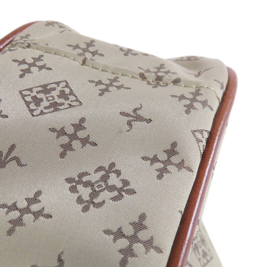 russet Handbag Nylon beige Yuri crest 2WAY Women Used Authentic