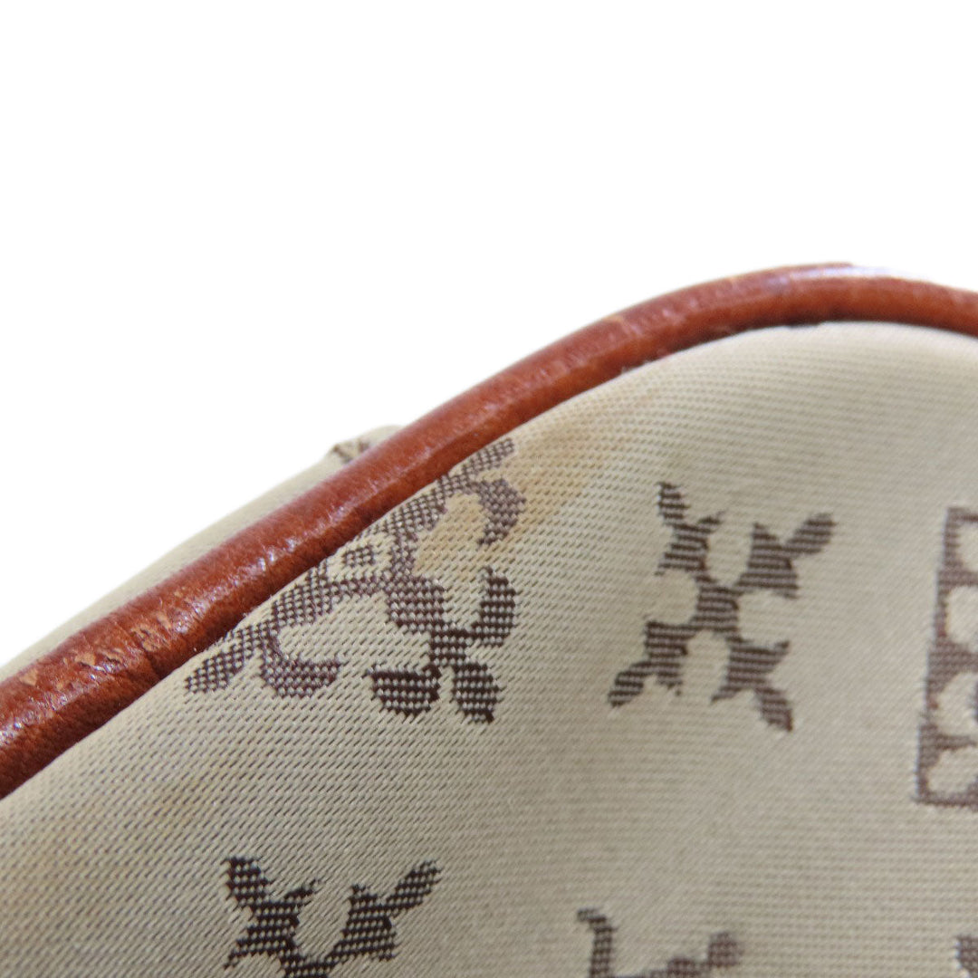 russet Handbag Nylon beige Yuri crest 2WAY Women Used Authentic