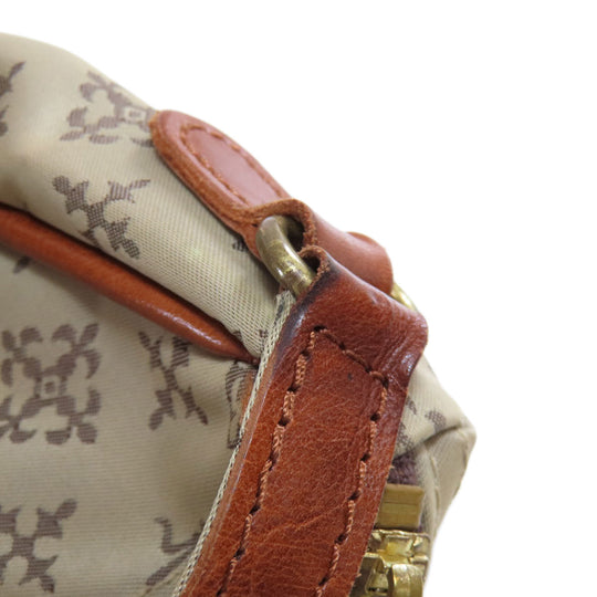 russet Handbag Nylon beige Yuri crest 2WAY Women Used Authentic