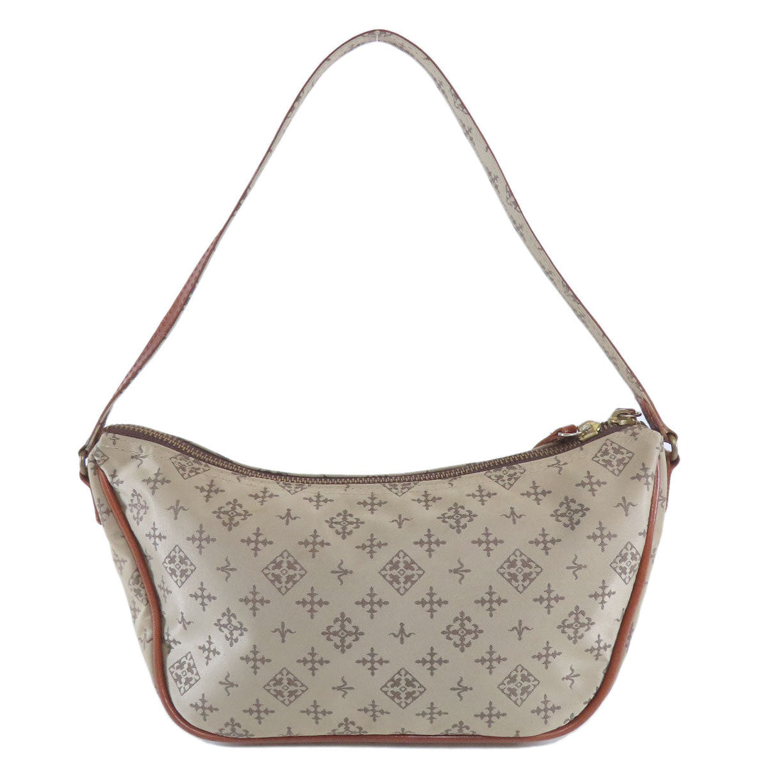 russet Handbag Nylon beige Yuri crest 2WAY Women Used Authentic