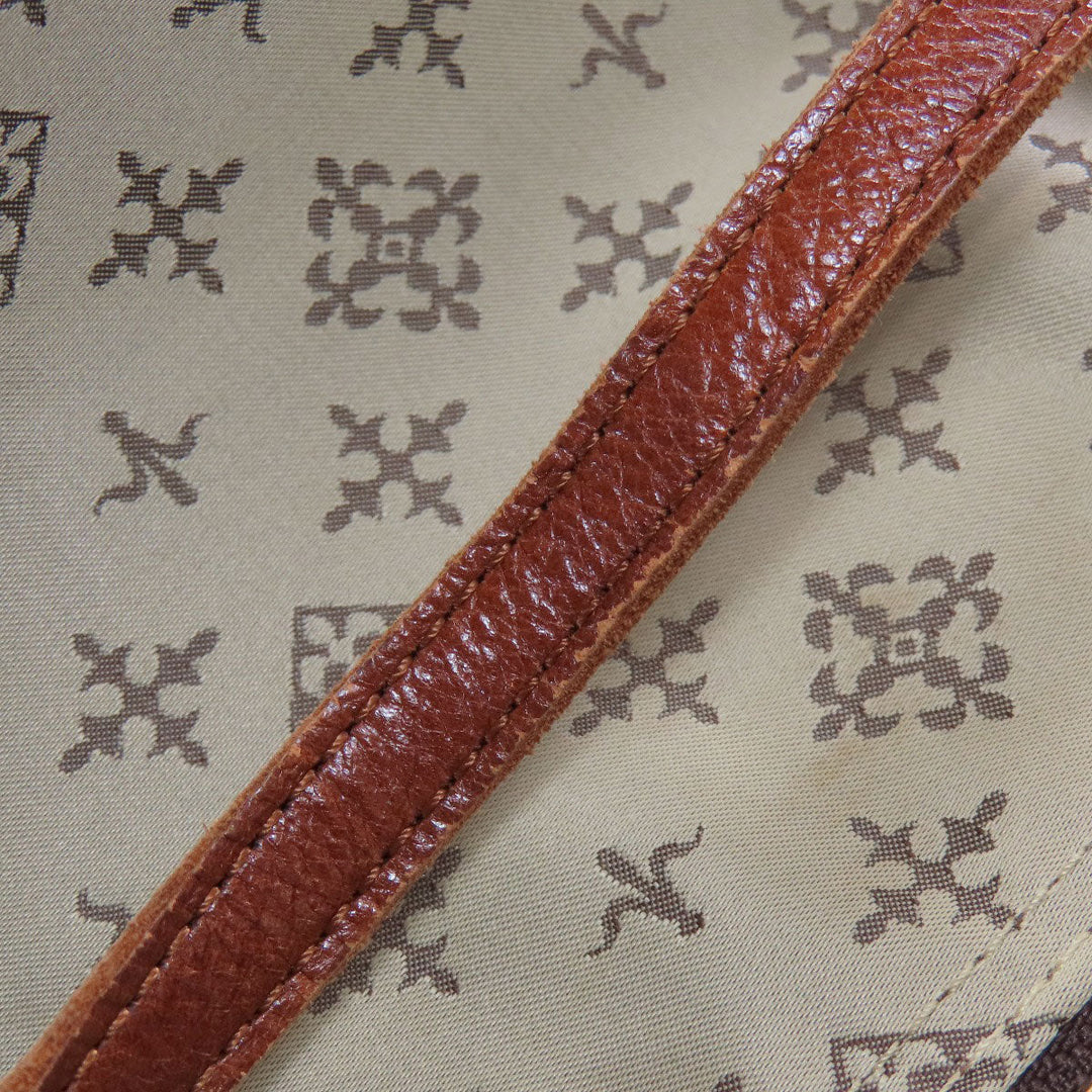 russet Handbag Nylon beige Yuri crest 2WAY Women Used Authentic