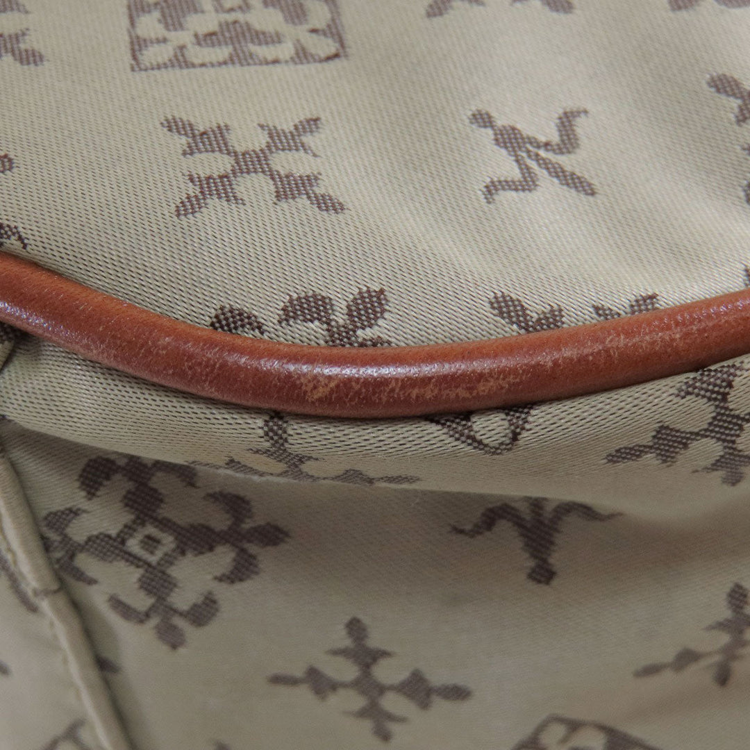 russet Handbag Nylon beige Yuri crest 2WAY Women Used Authentic