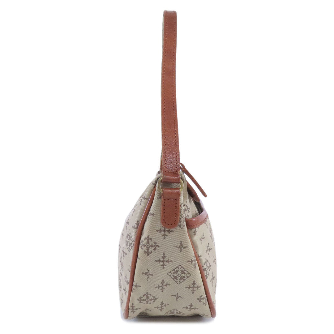 russet Handbag Nylon beige Yuri crest 2WAY Women Used Authentic